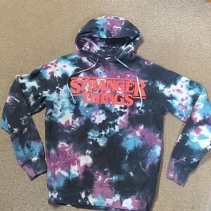 Official Stranger Things Series Tie Dye Relaxed Fit Hoodie